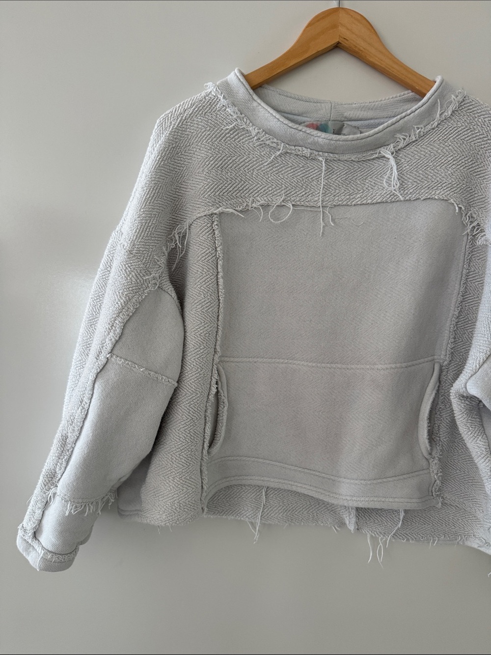 Free People Beach Dweller Pullover Womens Large Light Blue - Picture 2 of 6